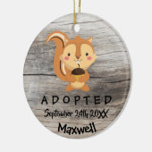 Aangenomen - Gepersonaliseerd chipmunk Adoption Gi Keramisch Ornament (Links)