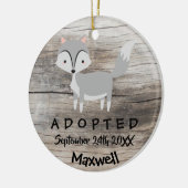 Aangenomen - Gepersonaliseerd Wolf Adoption Gift Keramisch Ornament (Links)
