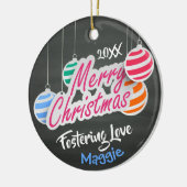 Aangenomen - Goedkeuring met Gepersonaliseerd kers Keramisch Ornament (Links)