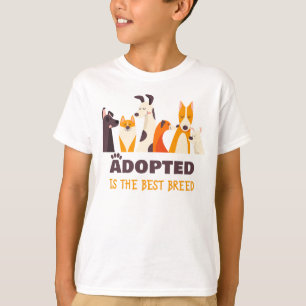 Aangenomen is de beste pauze: Dog Rescue Shelter T-shirt