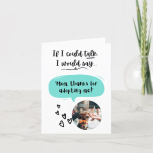 Aangenomen Pet Custom Photo Moederdag Feestdagen Kaart