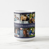 Aangepast 10 elegante foto-collage-jouw tekst koffiemok (Center)