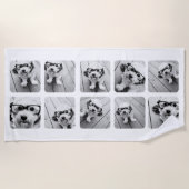 Aangepast 10 fotocollage met afgeronde lijsten strandlaken (Voorkant)