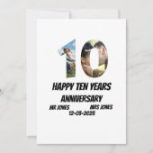 Aangepast 10 jaar Jubileum 2 Fotocollage Kaart (Voorkant)