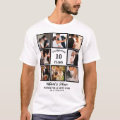 Aangepast 10 jaar Jubileum 8 Foto collage T-shirt (Voorkant)