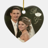 Aangepast - 10e onyx Foto Wedding Jubileum Foto Keramisch Ornament (Achterkant)