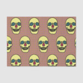 Aangepast 10lb Tissue Paper, witte schedel Tissuepapier (Voorkant)