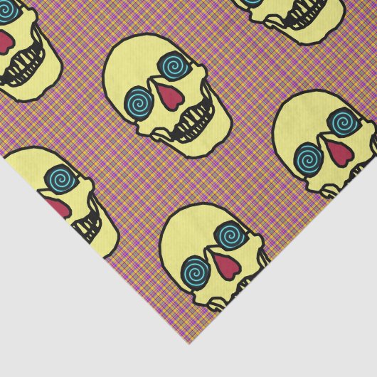 Aangepast 10lb Tissue Paper, witte schedel Tissuepapier (Detail)