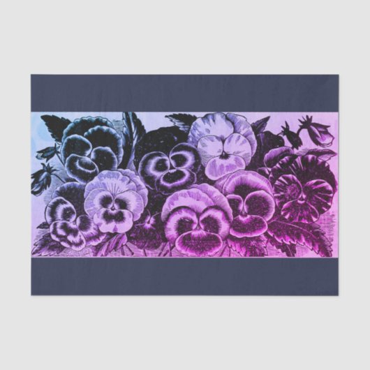 Aangepast 10lb-weefselpapier, PANSIES Tissuepapier (Voorkant)