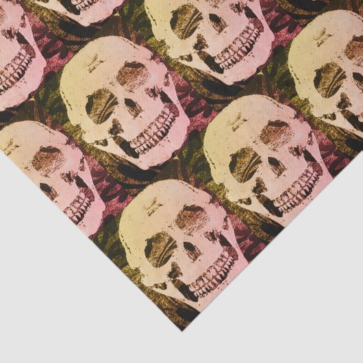 Aangepast 10lb-weefselpapier, SMILING SKULL Tissuepapier (Detail)
