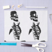 Aangepast 10lb-weefselpapier, witte SKULL-SKELETON Tissuepapier (Craft)