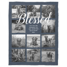 Aangepast 11 foto-collage BLESSED Dark Blue