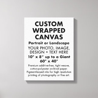 Aangepast 11-inch x 14-inch PREMIUM GEWRAPPEERDE A Canvas Afdruk
