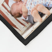 Aangepast 11 Monogram zwart voor foto-collage fami Fleece Deken (Hoek)