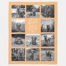 Aangepast 11 Photo Collage Oranje Fleece Deken