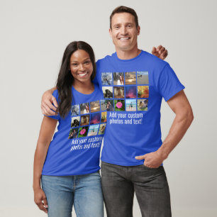 Aangepast 12 Afbeelding voor fotomozaïekkleuren T-shirt