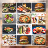 Aangepast 12 Business Photo Collage Food restauran Raamsticker (Vel 2)