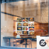 Aangepast 12 Business Photo Collage Food restauran Raamsticker (Cafe Raam)