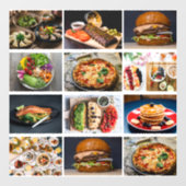 Aangepast 12 Business Photo Collage Food restauran Raamsticker (Vel)