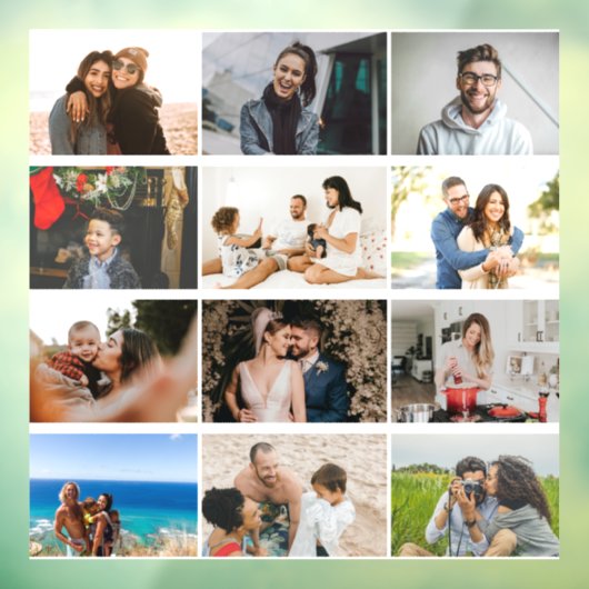 Aangepast 12 Foto Collage Business - Aangepast Raamsticker (Vel 3)