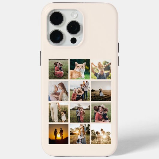 Aangepast 12 fotocollage Case-Mate iPhone case (Achterkant)