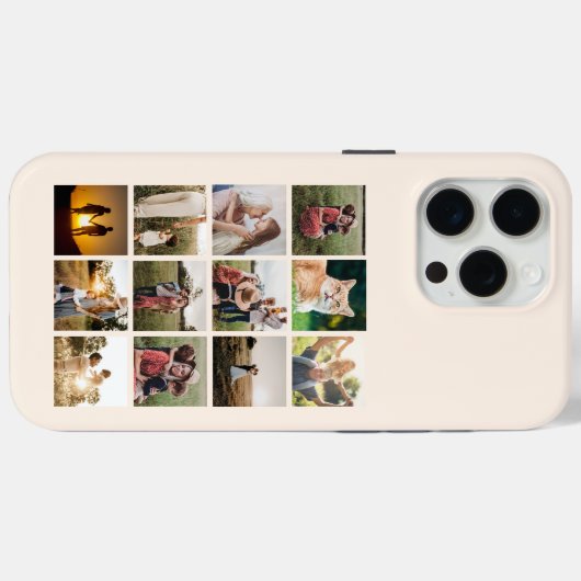 Aangepast 12 fotocollage Case-Mate iPhone case (Achterkant (horizontaal))