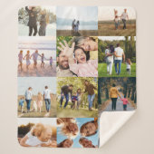 Aangepast 12 fotocollage sherpa deken (Voorkant)