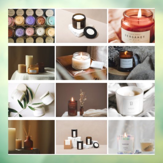 Aangepast 12-kaarskaarsen voor collage collage voo raamsticker (Vel 3)