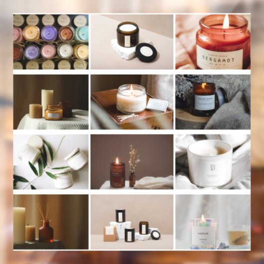 Aangepast 12-kaarskaarsen voor collage collage voo raamsticker (Vel 2)