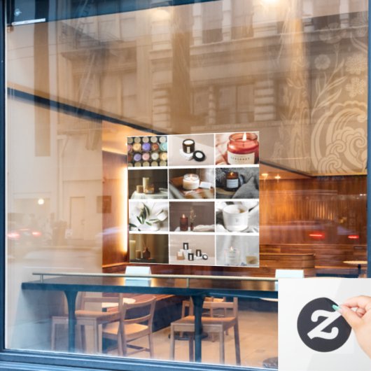 Aangepast 12-kaarskaarsen voor collage collage voo raamsticker (Cafe Raam)