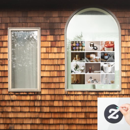 Aangepast 12-kaarskaarsen voor collage collage voo raamsticker (Huis Raam)