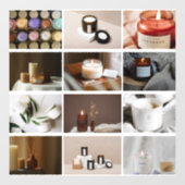 Aangepast 12-kaarskaarsen voor collage collage voo raamsticker (Vel)