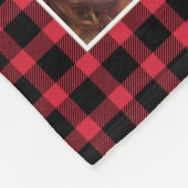 Aangepast 12-reeks foto collage rode buffels fleece deken (Hoek)