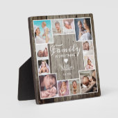 Aangepast 12-reeks - Foto Lijst Collage Rustic Woo Fotoplaat (Voorkant)