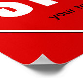 Aangepast 12 x 12 Poster stoppen met ondertekenen (Hoek)