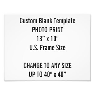 Aangepast 13-inch × 10-inch fotoafdrukken (VS-Lij Foto Afdruk