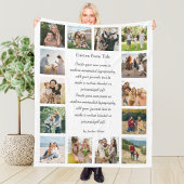 Aangepast 14 foto collage gedicht fleece deken