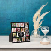 Aangepast 14 fotocollage Beste familie ooit zwart Fotoplaat (Insitu)