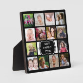 Aangepast 14 fotocollage Beste familie ooit zwart Fotoplaat (Voorkant)
