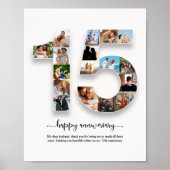 Aangepast 15e Jubileum fotocollage Poster (Voorkant)