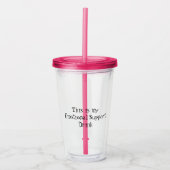 Aangepast 16 oz, Fuchsia Pink Acryl Drinkbeker (Voorkant)