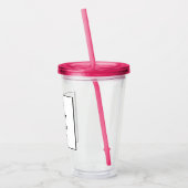 Aangepast 16 oz, Fuchsia Pink Acryltumbler Acryl Drinkbeker (Links)