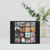 Aangepast 16 Photo Mosaic Afbeelding Collage Briefkaart (Staand voorkant)