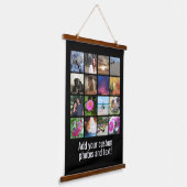 Aangepast 16 Photo Mosaic Afbeelding Collage Hangend Wandkleed (Gebogen)