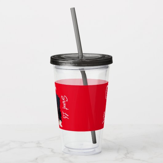 Aangepast 16e Happy Birthday - persoonlijk rood Acryl Drinkbeker (Links)