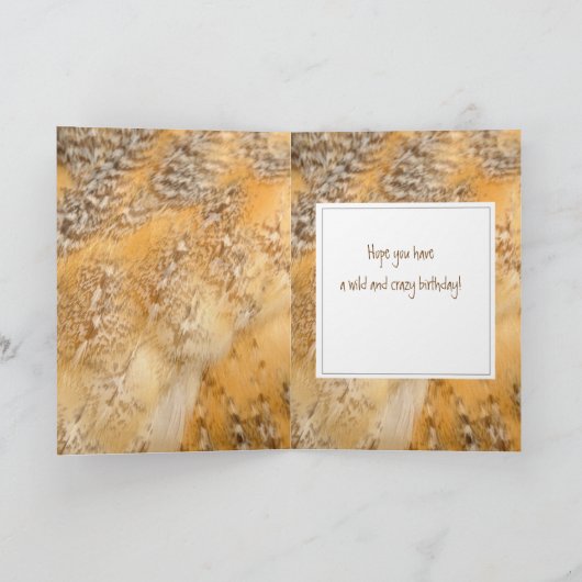 Aangepast 16e verjaardag, Owl Wilde & Crazy Kaart (Binnen)