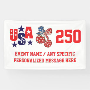 Aangepast 1776–2026 Optocht & Festival VS 250 Spandoek