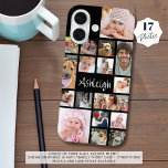 Aangepast 17 Foto's voor kleurenafdrukken iPhone 16 Hoesje<br><div class="desc">Creëer uw eigen gepersonaliseerde, de telefoongeval van de de fotocel van de douanekleur gebruikend deze sjabloon van de fotocollage met 17 afbeeldingen in verschillende vormen en grootte om een verscheidenheid van afbeeldingen en jouw naam, monogram of andere teksten in uw keus van doopvontstijlen (aangetoond in een moderne hand letterlijke typografie...</div>