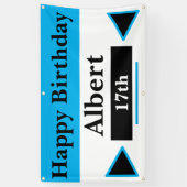 Aangepast 17 verjaardag spandoek (Verticaal)