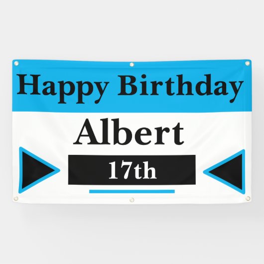Aangepast 17 verjaardag spandoek (Horizontaal)